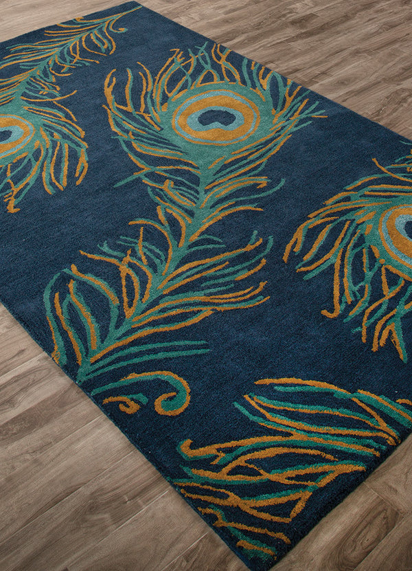 National Geographic Peacock Blueashes/Bayou Area Rug - Froy.com