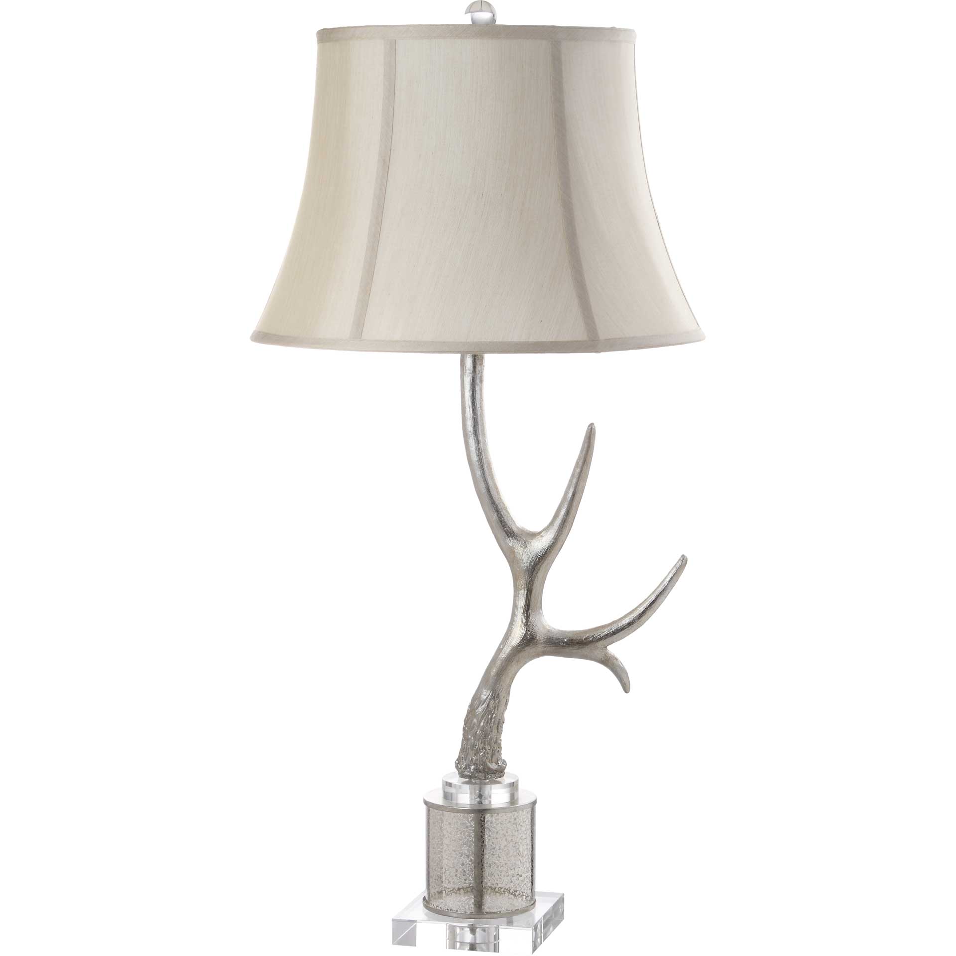 silver antler table lamp