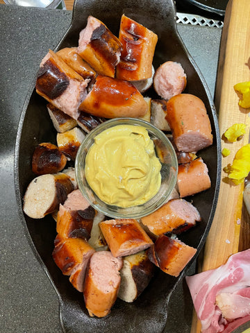 Sausages with Dipping Mustard