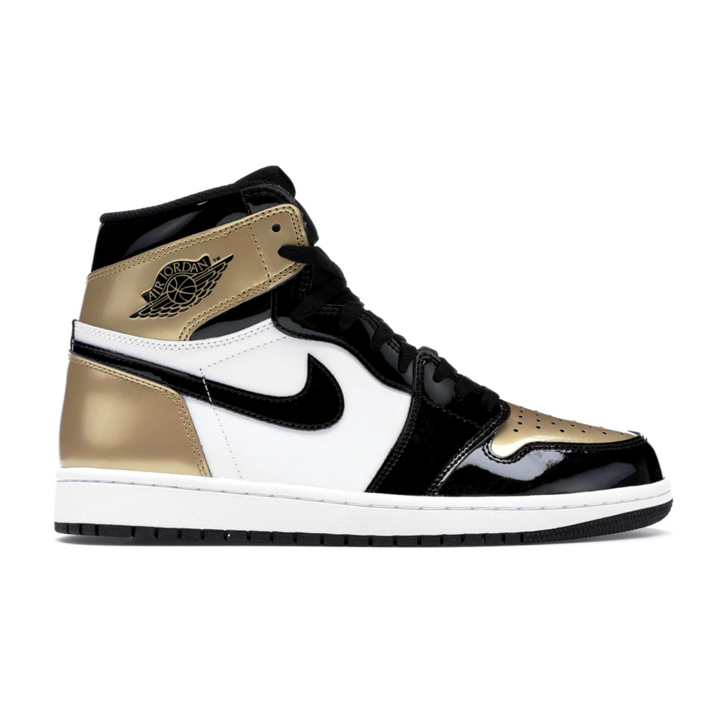 AIR JORDAN 1 RETRO HIGH NRG PATENT GOLD 