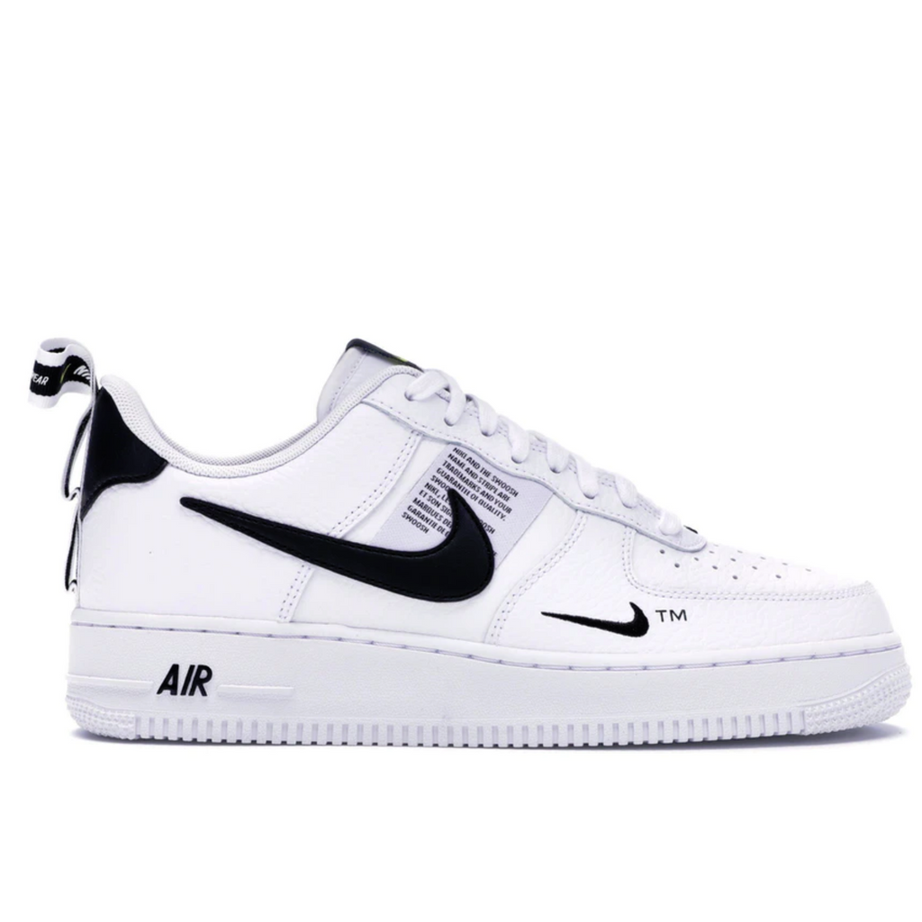 air force 1 low white with black swoosh