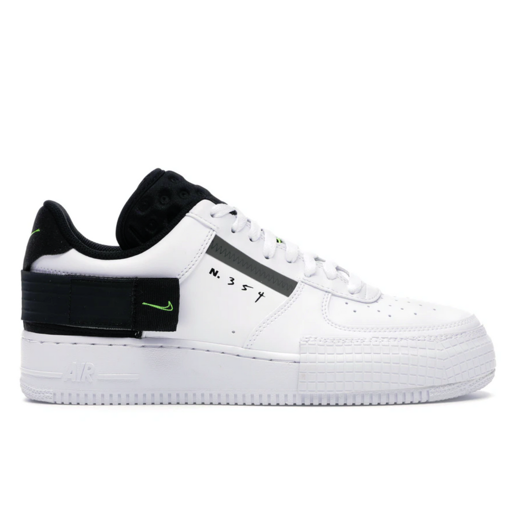 NIKE AIR FORCE 1 TYPE WHTIE BLACK VOLT 