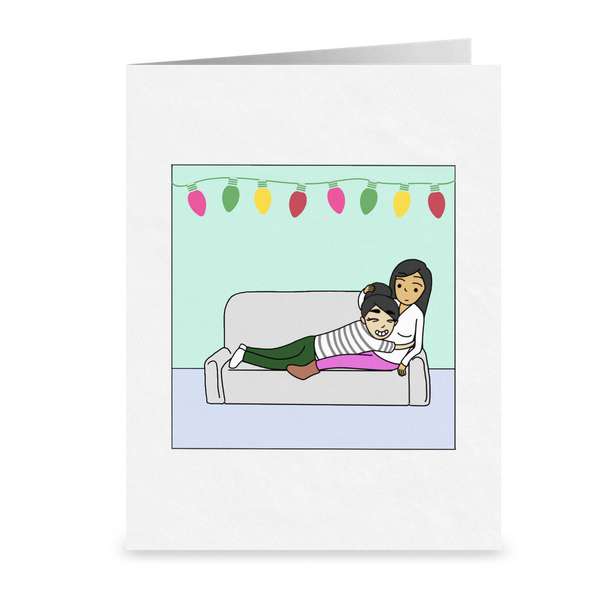 Cute Lesbian Christmas Card