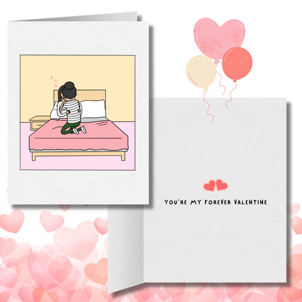 forever valentine cute lesbian lgbtq greeting card