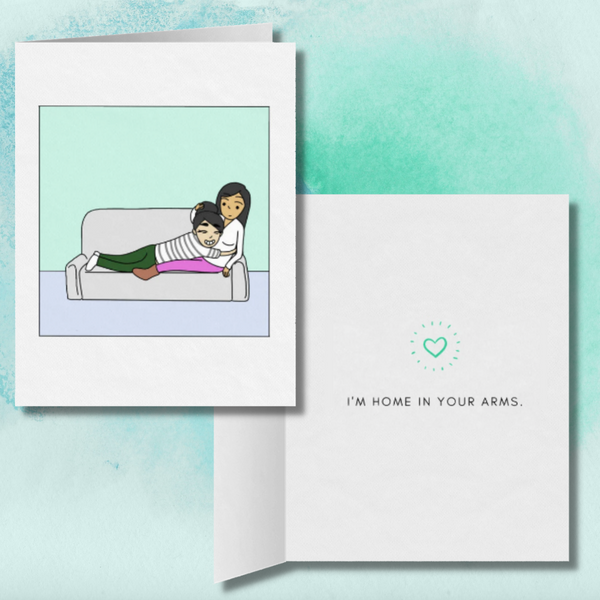 Home in Your Arms Lesbian LGBTQ Valentine's Day Greeting Card