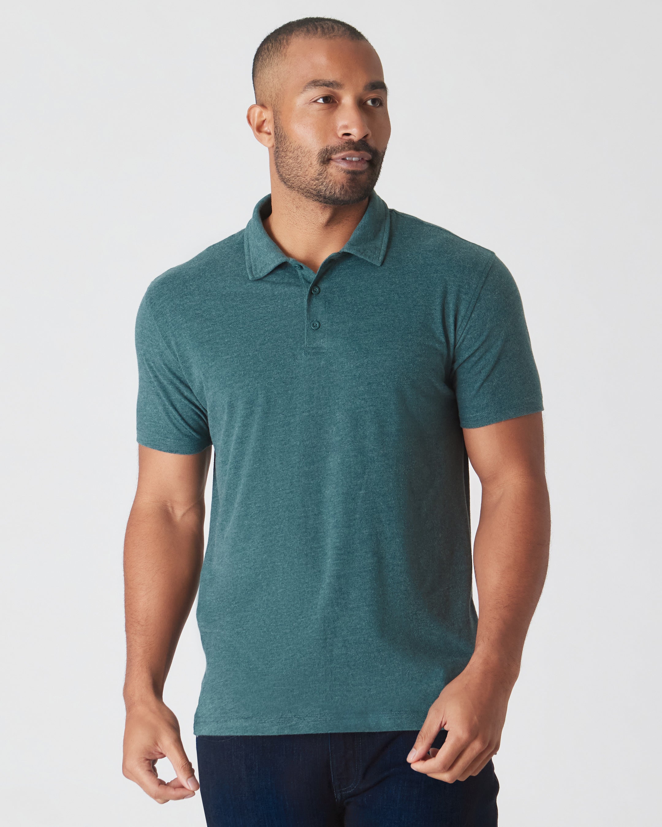 Heather Seafarer Short Sleeve Polo - True Classic product image