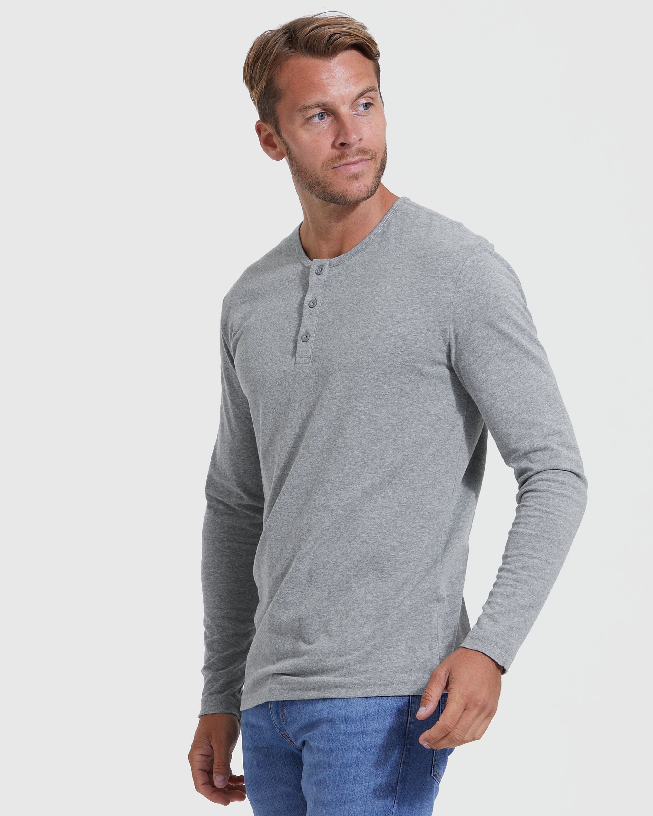 Black Long Sleeve Henley | Men's Black Henley Long Sleeve | True