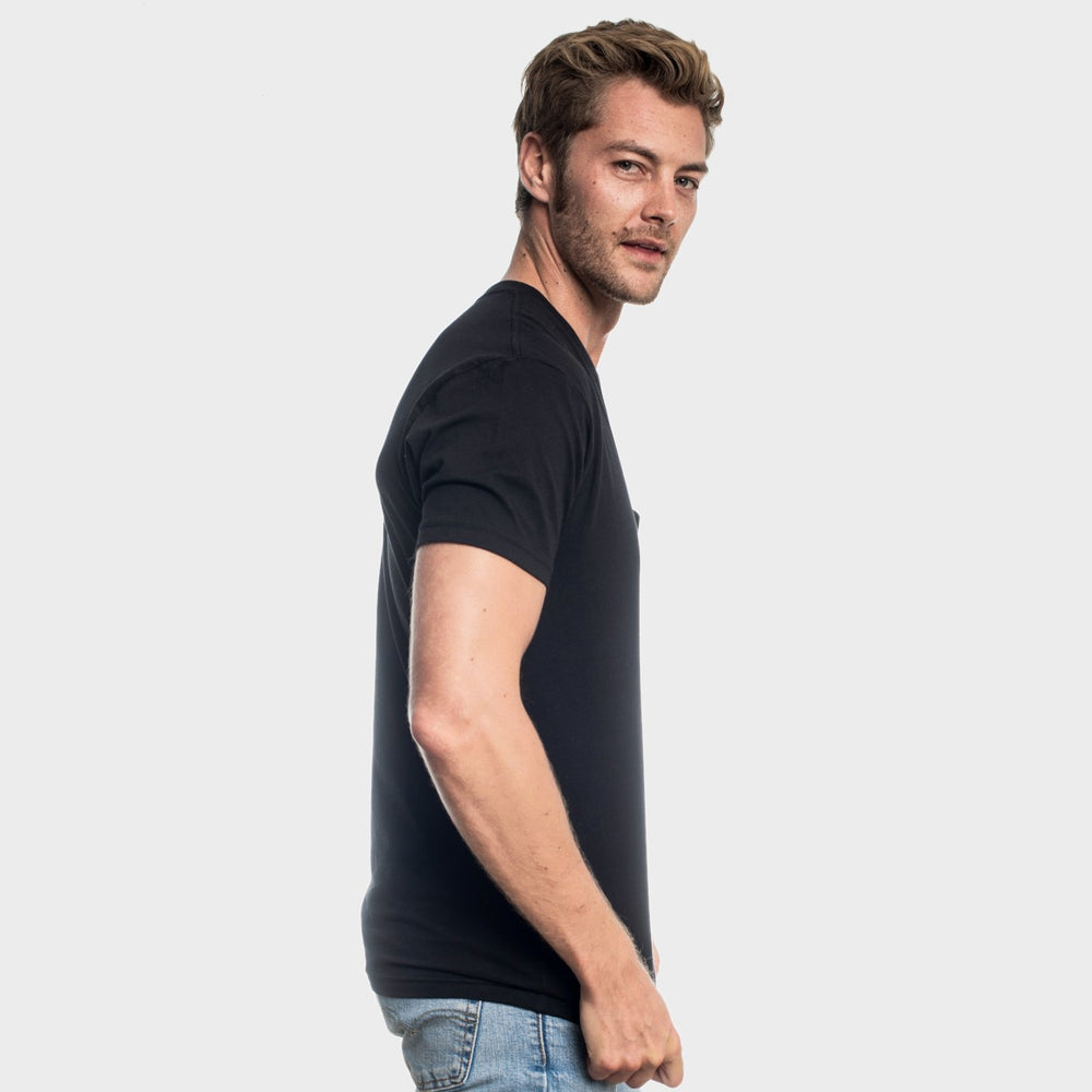 Camiseta negra con bolsillo para hombre - True Classic