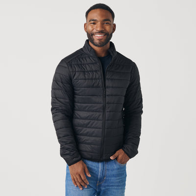 Water-Resistant Lightweight Quilted Jacket for Men