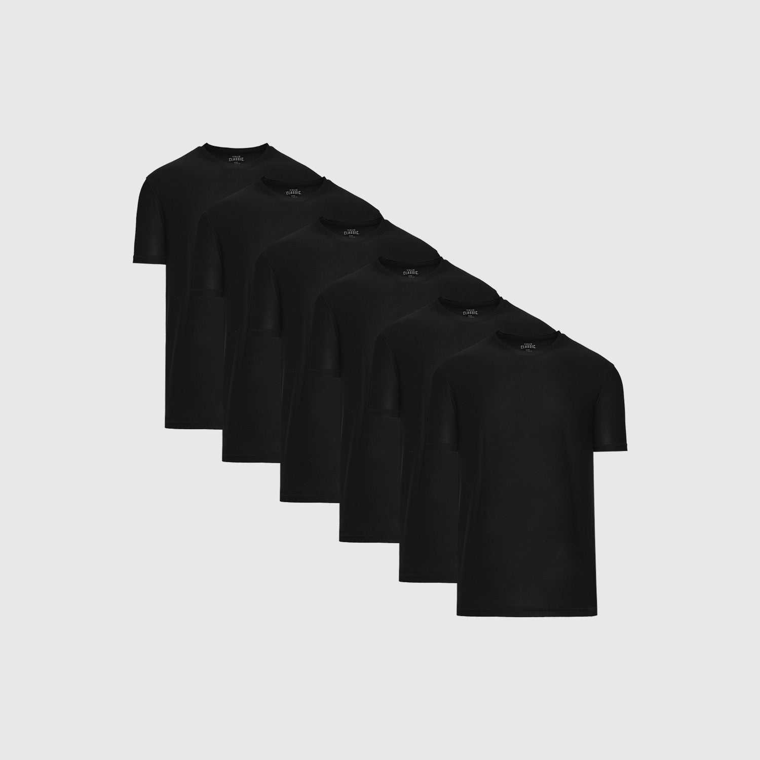 All Black Active Crew 6-Pack