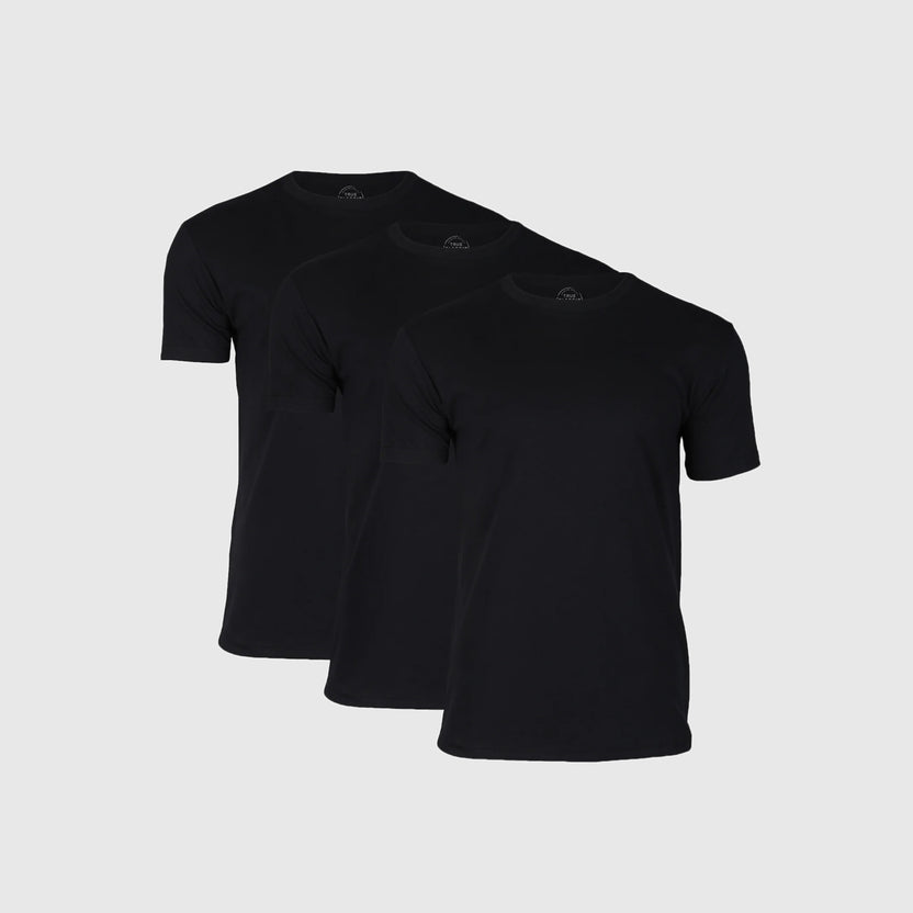 3 Pack of Black T-Shirts | Men's 3 Pack of Black Tees | True Classic