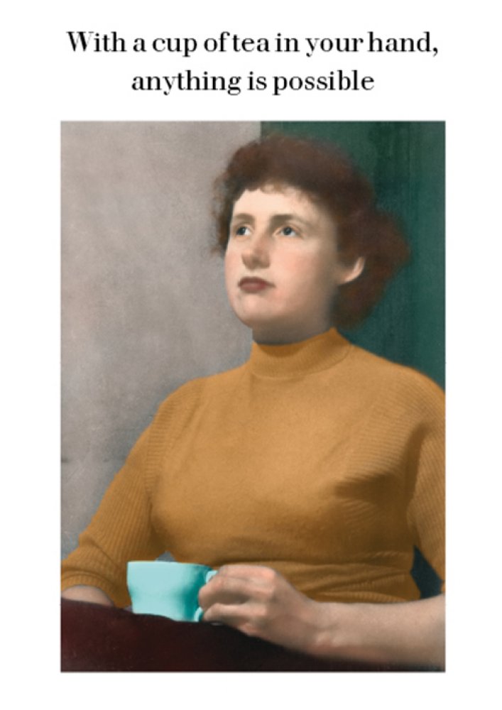 Cath Tate - Cup Of Tea Greeting Card | discoverattic