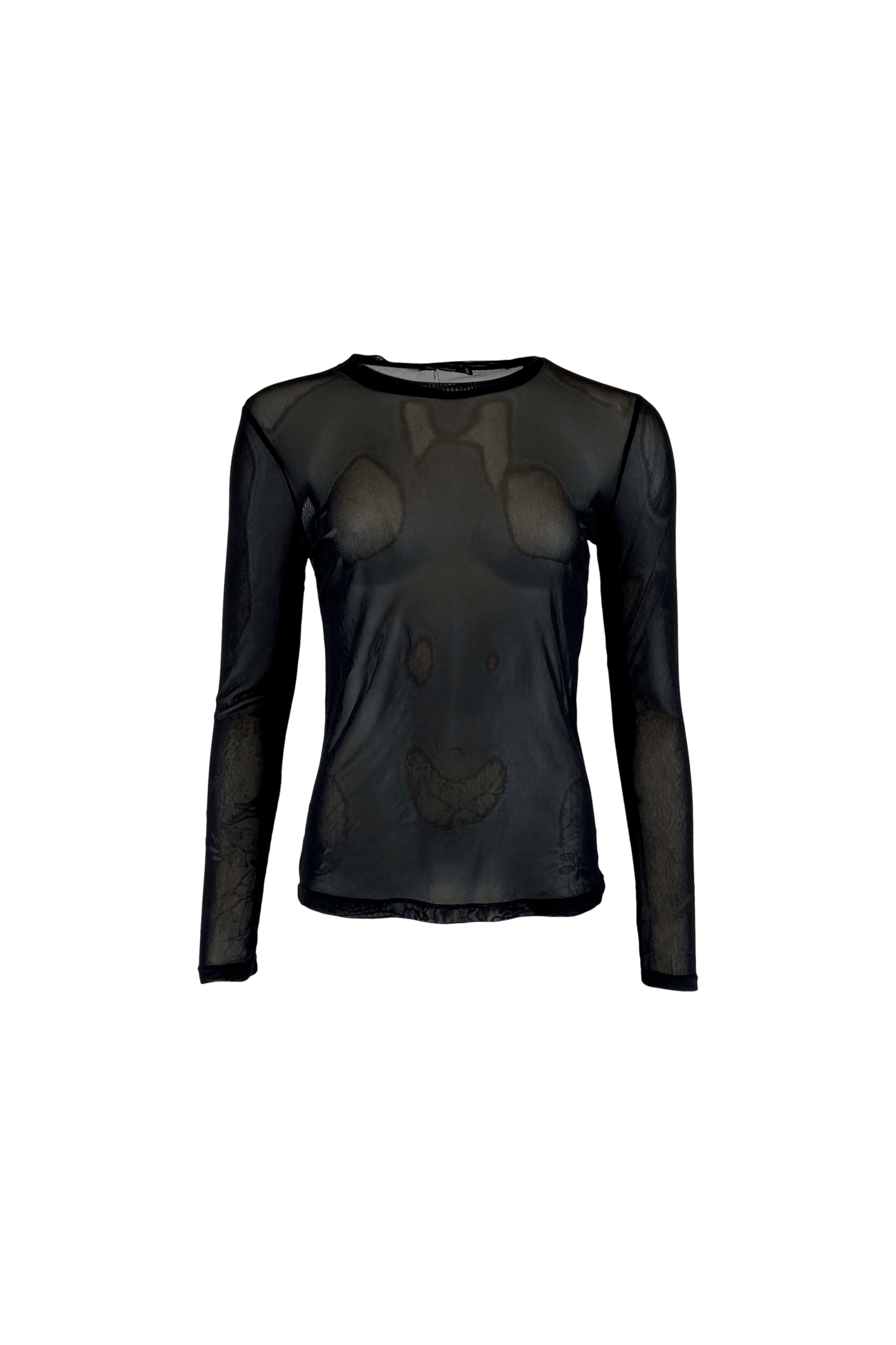 ANNIE mesh blouse Black | discoverattic