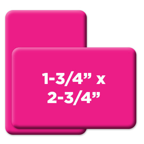 1.75 x 2.75 inch rounded rectangle custom buttons