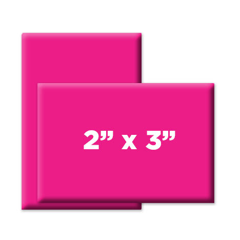 2 x 3 inch rectangle custom buttons