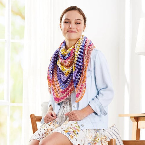 free crochet pattern nectar shawl fruits sock yarn premier yarns