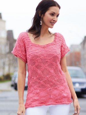 Patons Venus Yarn Breezy Summer Tunic Pink