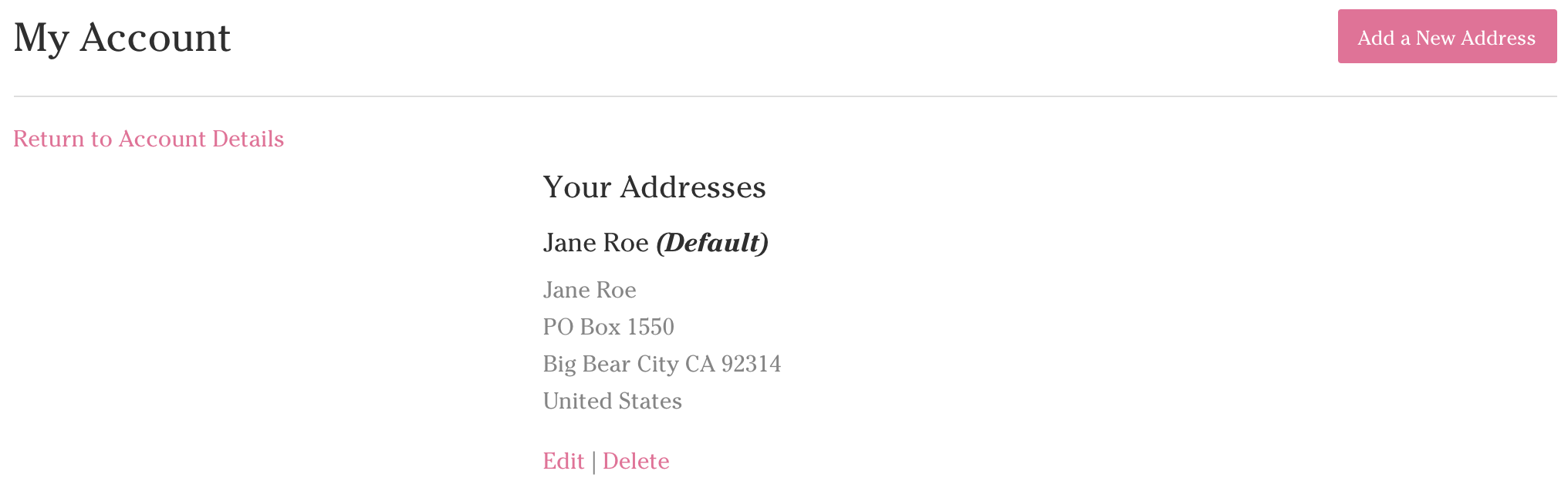 edit address on my yarn account