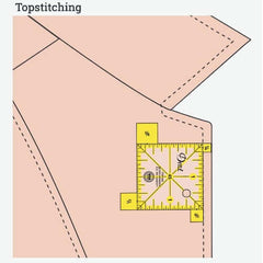 how to use dritz seam width gauge to measure consistent seam width for topstitching