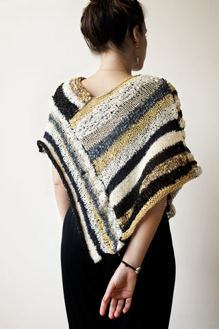 free knitting pattern striped poncho feza alp premier