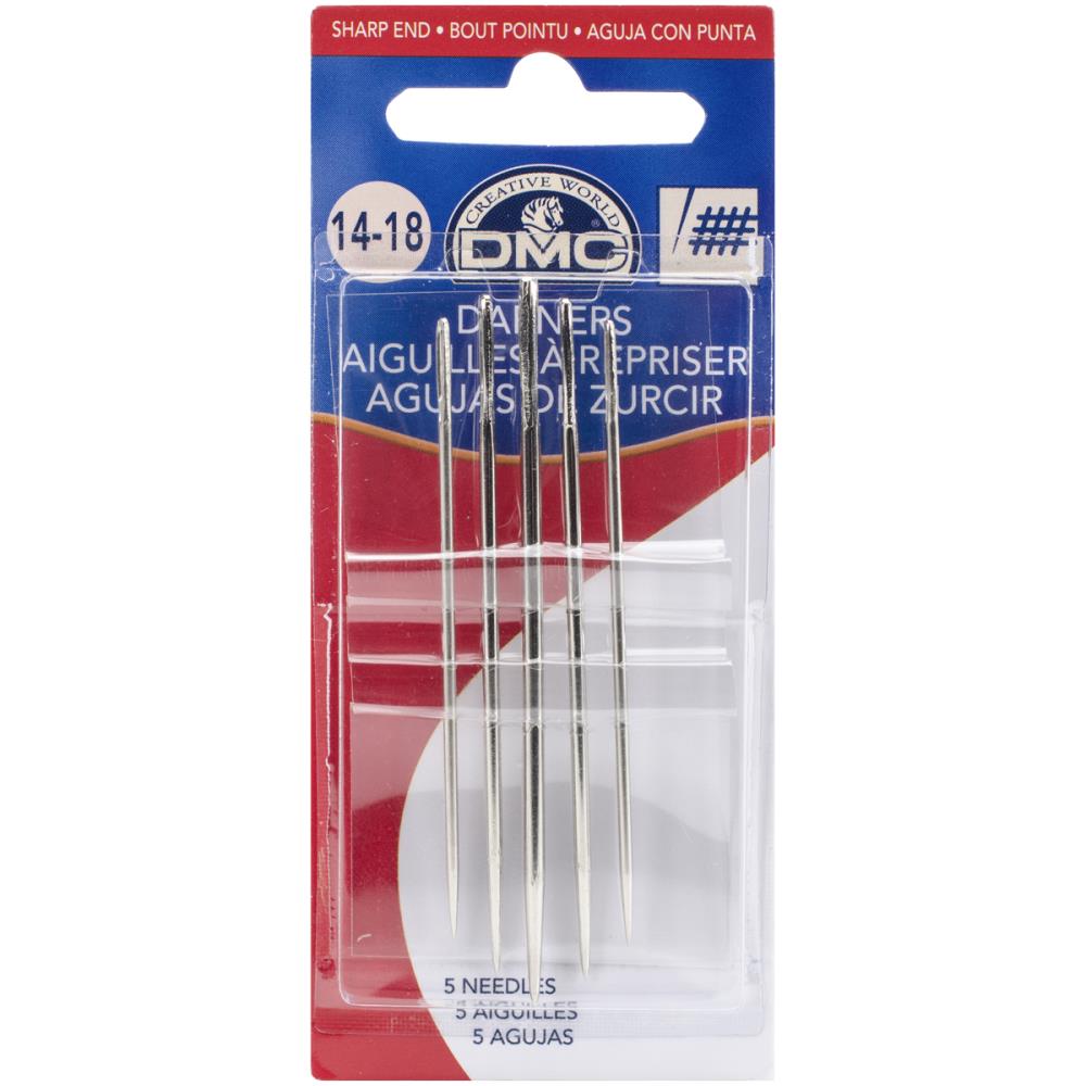 Darning Needle 5 Piece Set, Size 14-18, For Finer and Thicker Darning