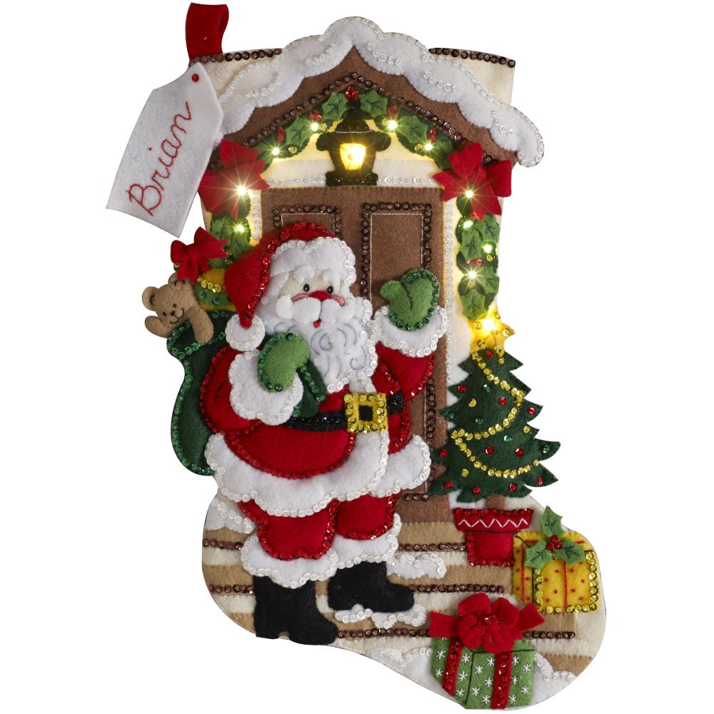Bucilla Santa & Rudolph 18 Felt Christmas Stocking Kit 83013 Daisy Kingdom  DIY 