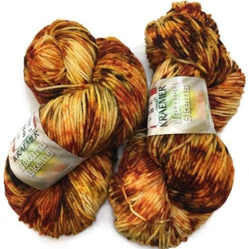 varme Repressalier højttaler Hand Dyed Yarn, Autumn Yellow, Oranges & Reds, Superwash Merino DK