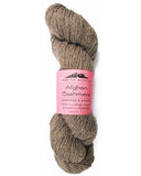 cashmere yarn twisted hank from the mountain afghan cashmere in natural light greyish brown undyed