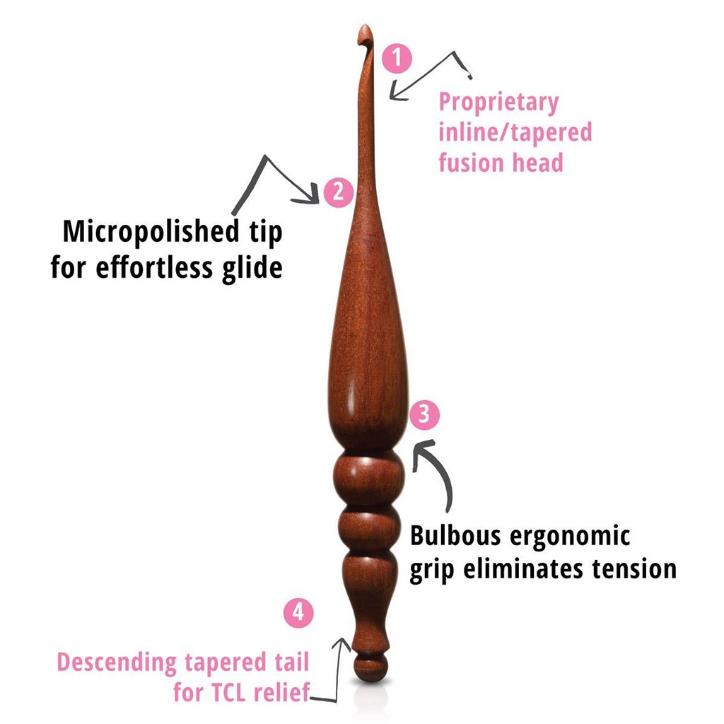 Streamline Wood Crochet Hooks: Ergonomic & Affordable