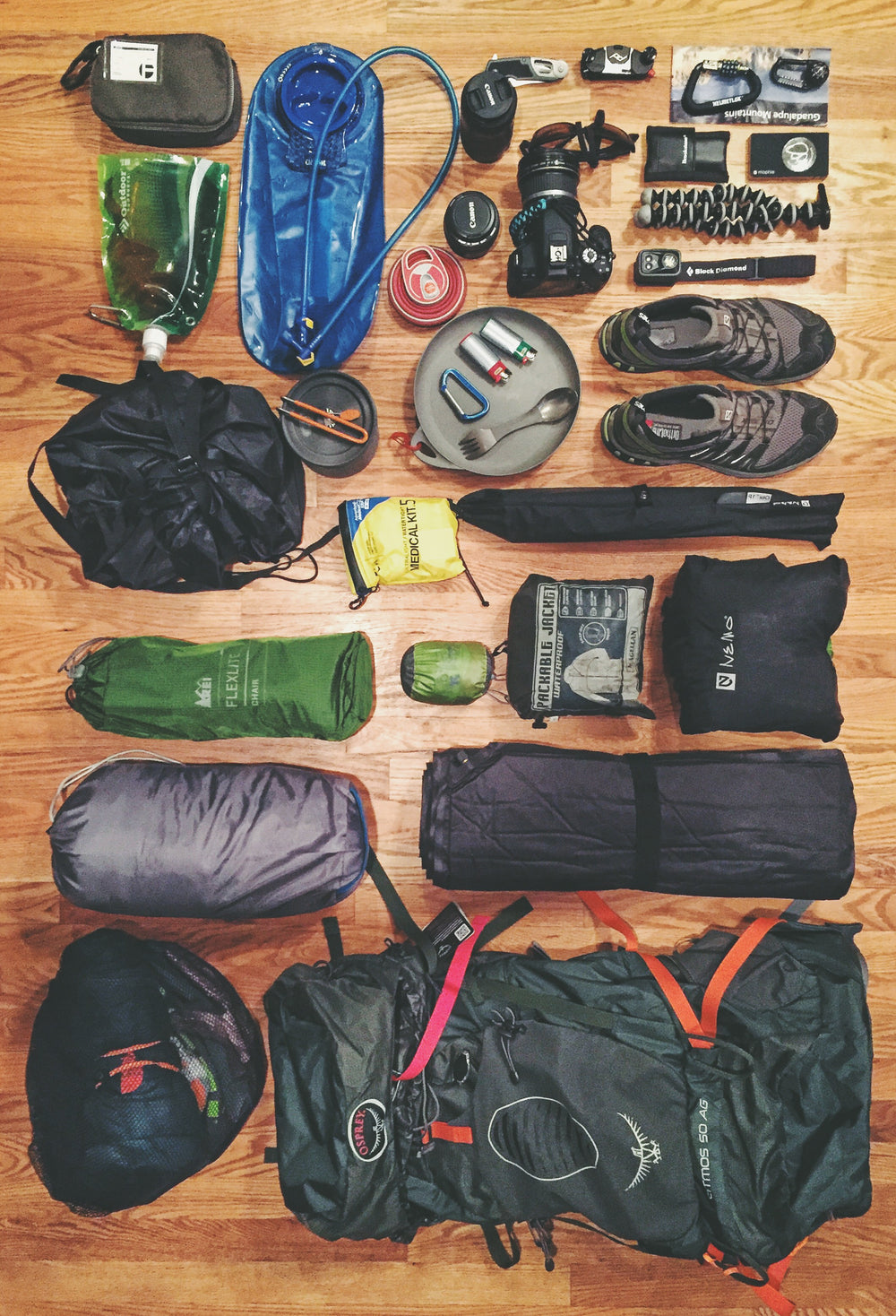 hiking camping gear