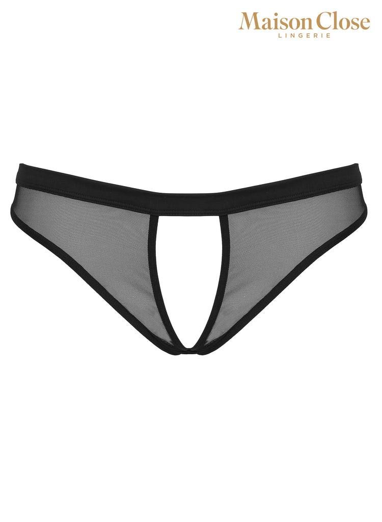 Open Thong - Black - Tapage Nocturne, MAISON CLOSE