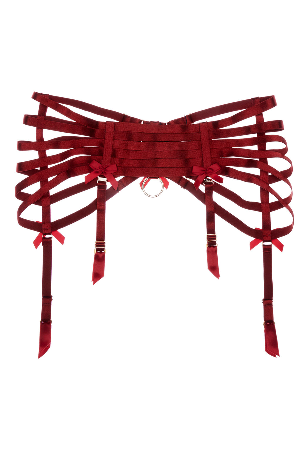 Red Webbed Suspender Belt by Bordelle — Workingirls