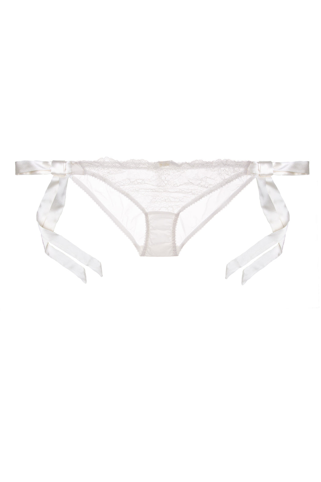 plus ivory lace strappy side knicker 9mm