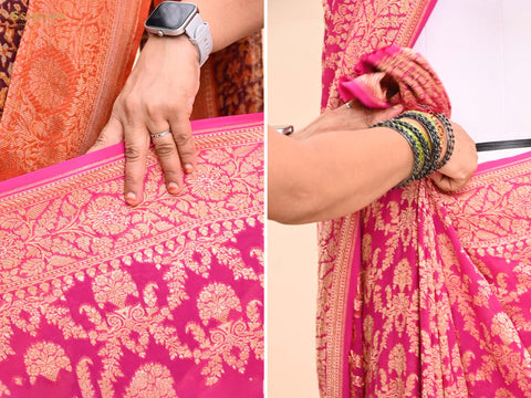 Step 4 of saree draping