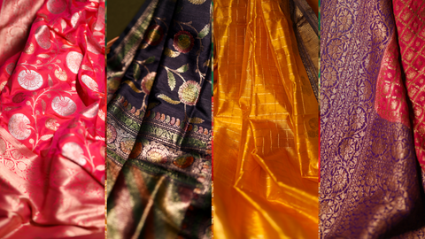 Pink And Blue Banarasi Silk Saree With Zari Weaving Work at Rs 2299.00 | Banarasi  Sarees | ID: 2851705171812
