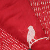 Red Chanderi Saree With Bird Prints