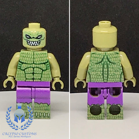 Custom Designed Minifigure Killer Croc Printed On LEGO Parts 