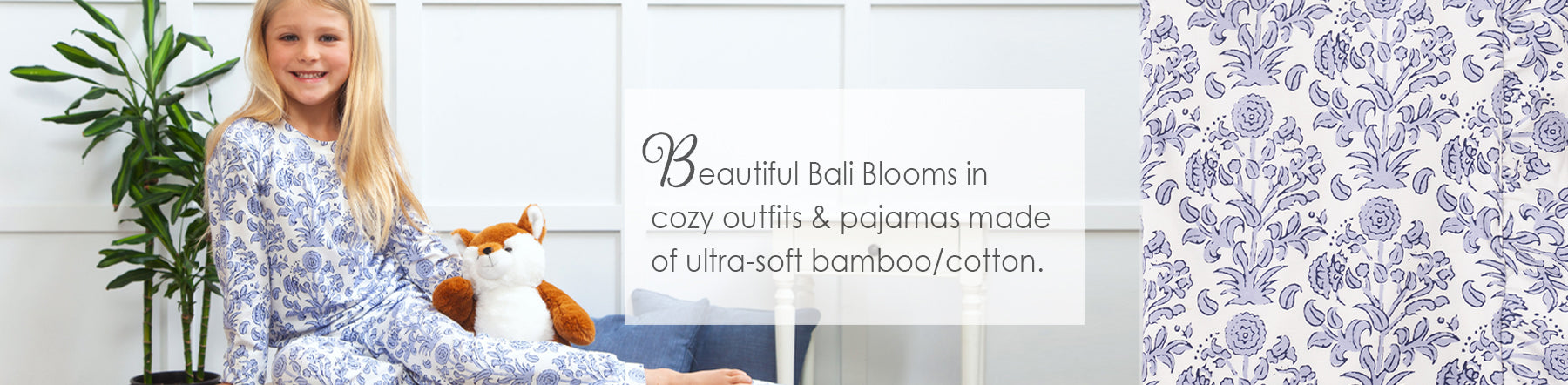 Bali Blooms floral bamboo girls clothes