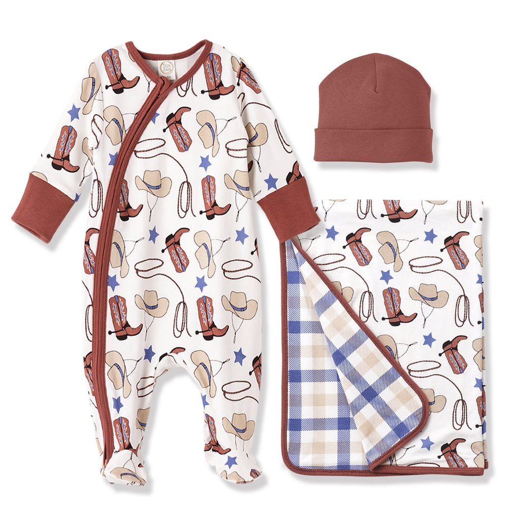 Tesa Babe Baby Boy Gift Sets Gift Set / NB 3-Pc Gift Set Future Cowboy