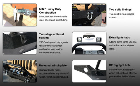 Features of YITAMOTOR front bumper