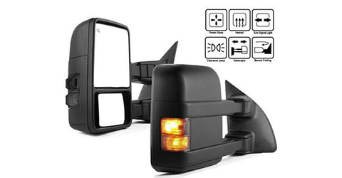 A pair of black Ford tow mirrors with electric heating from YITAMOTOR