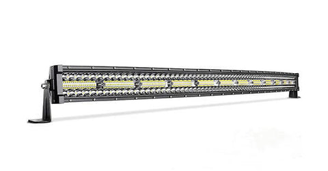 Barra de luz LED curvada plateada