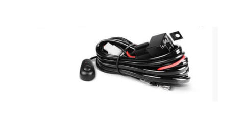a bundled black wiring with plugs for LED light bar 