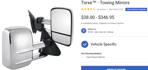 Side Powered Towing Mirrors for Chevy Silverado by Torxe™