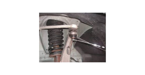 control arms with cracks or dry rotting ball joint boot