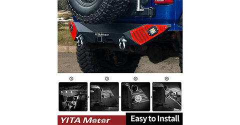 Rear Bumper with 2018-2022 Jeep Wrangler JL & Unlimited (2/4 Doors)