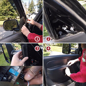 Installation of towing mirrors