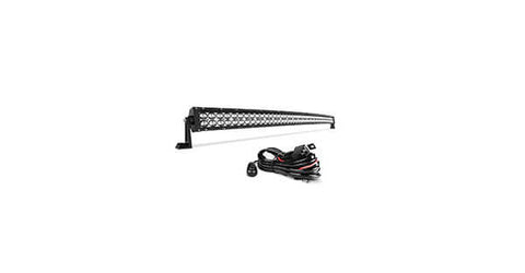 LED light bar and a bundled black wiring with plugs 