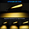 YITAMOTOR® 2003-2007 Accord DRL Switchback LED Tube Headlights Assembly Smoke Lens - YITAMotor