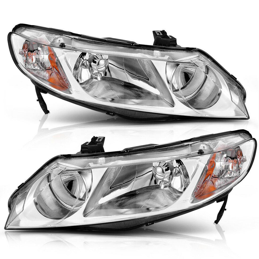 2006-2011 Honda Civic Sedan 4-Door Headlight Assembly Headlamp Chrome